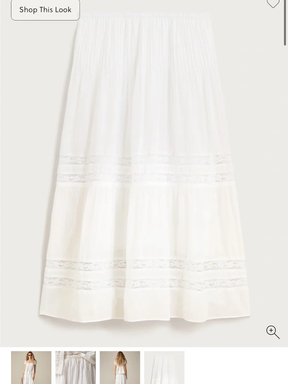 J. Crew Lace-trim pintuck Skirt - Picture 3 of 10